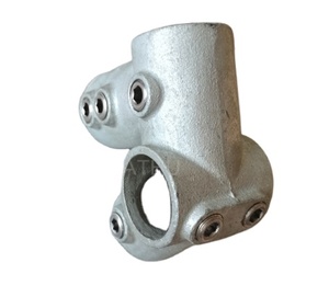 Raccord coudé 3 voies 90 degrés en fonte galvanisée Colliers de serrage réglables Connecteurs de joints robustes Joint à emboîtement - Product Image 3