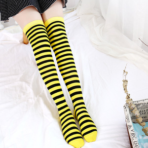 Vớ Nữ giáng sinh Mùa Thu/Mùa Đông vớ Cổ Điển Sọc Đỏ và Trắng SỌC NGỰA VẰN ngày qua đầu gối vớ học sinh - Product Image 6