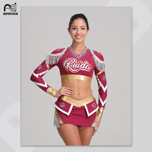 Uniformes de cheerleading pour enfants personnalisés avec strass - Product Image 1