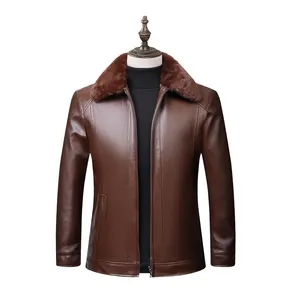 Wholesale price fashion design genuine mens fur leather man jackets