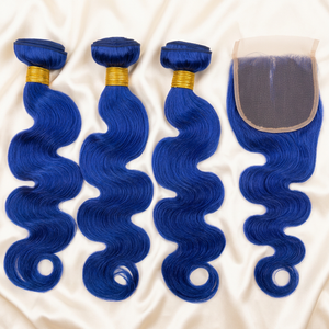 Paquete de Cabello Humano FH Color Bundle Closure, Cierre de Encaje Transparente 4x4 13x4, Cabello Humano Brasileño Directo de Fábrica - Product Image 1