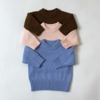 SANOU Vente Flash Pull Confortable 100% Coton pour Bébé, Automne Hiver, Manches Longues, Tricot Côtelé Uni pour Enfants et Nourrissons