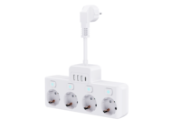 4 prises d'extension multifonctions générales UE pour multiprise d'alimentation portable avec 4 usb et interrupteur individuel