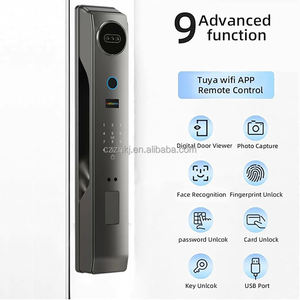 स्मार्ट एल्यूमीनियम मिश्र धातु का दरवाजा लॉक लॉक, 3 डी फेस डिटेक्शन वाइफी कैमरा, बढ़ी हुई घरेलू सुरक्षा के लिए - Product Image 4