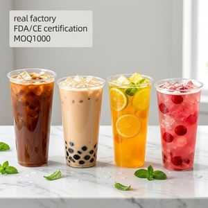 Vaso de Plástico de 700ml (24oz) para Té con Leche, Café, Bebidas Frías y Calientes, Moldeado por Inyección, Grueso, para Inspección en Fábrica - Product Image 1
