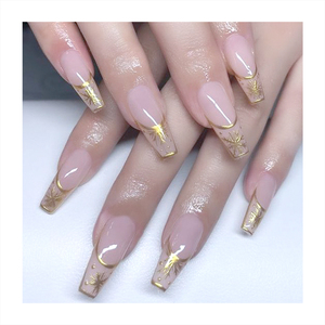 Gran oferta, <span class=keywords><strong>uñas</strong></span> de arte cuadradas largas, espejo, puntas de <span class=keywords><strong>uñas</strong></span> desnudas, colocación de <span class=keywords><strong>uñas</strong></span> azul <span class=keywords><strong>claro</strong></span> y flores rosas hechas a mano, <span class=keywords><strong>Uñas</strong></span> postizas artísticas - Product Image 4
