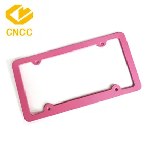 In lega di alluminio carino rosa in bianco targa logo di stampa numero di targa telaio