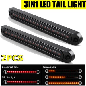 Feux arrière LED 12 - 24V pour camion, remorque, tracteur, véhicule agricole, 30 LED, universel, rouge ambre - Product Image 2