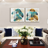 Décoration murale moderne pour la maison, impressions abstraites, peinture HD imprimée UV, feuille dorée nordique, toile, peinture sur porcelaine cristalline