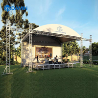 Structure de scène modulaire en aluminium 6061-T6, treillis carré 290 mm F34, équipement de rigging robuste pour événements DJ et expositions