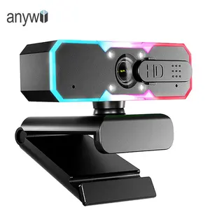 Anywii 소비자 전자 제품 컴퓨터 하드웨어 및 소프트웨어 usb 웹캠 hd 1080p 게이밍 웹 카메라 60 fps 마이크 웹캠