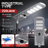 Farola Solar Industrial Brillante de 220 lm/W, 60W-130W, Controlador Independiente, Batería Grande de 12.8V 25.6V para Proyectos Gubernamentales