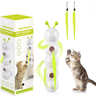 Jouet électrique intelligent pour chat avec détection de lumière, lapin de dessin animé, plume interactive, ventouse puissante, capteur de mouvement automatique
