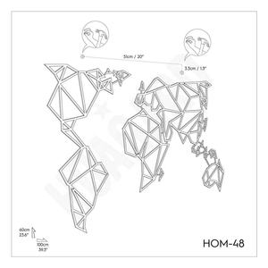 Decoración artística de pared para interiores y exteriores, <span class=keywords><strong>mapa</strong></span> del mundo, colgante de Metal negro para el hogar, dormitorio y Aula - Product Image 4