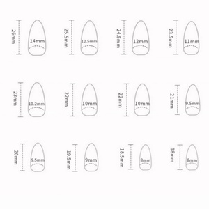 Juego de 24 <span class=keywords><strong>Uñas</strong></span> Postizas Acrílicas de Almendra con Puntos Rojos y Blancos, <span class=keywords><strong>Uñas</strong></span> Postizas para Salón de Belleza, <span class=keywords><strong>Uñas</strong></span> Impresas - Product Image 6