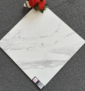 Piastrelle in Ceramica Effetto Marmo Bianco <span class=keywords><strong>Carrara</strong></span> Lucido 24x24, Design Moderno per Pavimenti Domestici, Funzione Mattone Refrattario, Prezzo Conveniente - Product Image 4