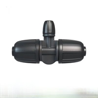Sambungan Tee Pengurang Ganda 8/12mm 3 Arah untuk Irigasi Tetes, Fitting Pemisah Cepat untuk Selang PE, Rumah Kaca, Kebun, Lahan Pertanian
