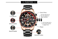 Montre à quartz pour homme MINI FOCUS, bracelet en acier inoxydable, cadran à aiguilles, lumineuse, étanche, best-seller transfrontalier, modèle MF0218G