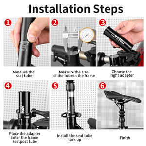 Manchon de réduction MUQZI pour tige de selle de vélo VTT – Conversion de potence 22.2/25.4/27.2/28.6/30.9/31.6/31.8mm - Product Image 6