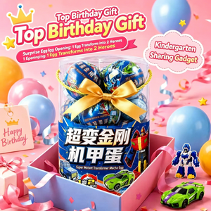 Vente en gros : Boîte mystère d'œuf Mecha Transformer Super Mutant de 10 cm, 1 œuf 2 formes (voiture et robot), jouet surprise pour enfants, cadeau de fête, commande en gros - Product Image 4