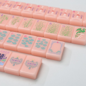 Nouvelles Tuiles de Mahjong Américaines de Luxe Rose Paris Personnalisées 2026 – Tuiles de Mahjong Mono-couche pour le Divertissement - Product Image 3