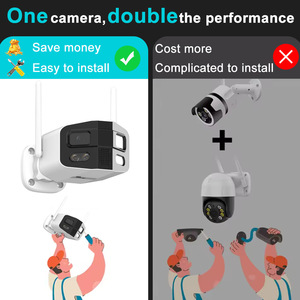 Outdoor Wireless WiFi IP Camera 1080P Full Color Night Vision Wide Angle Lens 180 Degree Panoramic View Waterproof IP66 - Product Image 5