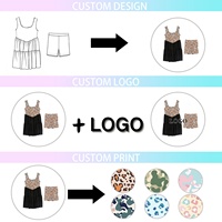 KR Wholesale Custom Logo Sleeveless Printed Mesh Yoga Dress with Shorts Breathable Design Girl Sports Dress