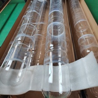 Tube en quartz de haute pureté personnalisé, manchon en quartz transparent, tube en verre poli transparent avec services de pliage, soudage et découpe