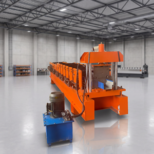 Hochwertige tragbare Stehfalz-Rollformmaschine für Dachentwässerung aus verschiedenen Materialien (0,3-1,2 mm) mit CE- und <span class=keywords><strong>ISO</strong></span>-Garantie - Product Image 1