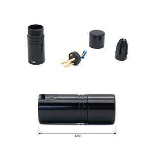 Resistencia terminadora DMX profesional FCONNR: elimina el reflejo de señal en líneas XLR de 3 y 5 pines (120 ohmios, Juego de 2) - Product Image 1