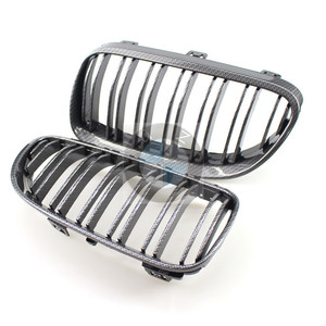 Grille en fibre de carbone double ligne pour BMW E92 E93, pièce de mise à niveau du pare-chocs avant - Product Image 1