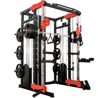Máquina Smith Multifuncional Comercial de Venta Caliente: Entrenador de Crossover con Cables, Jaula de Sentadillas y Rack de Potencia para Gimnasio en Casa