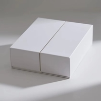 Boîte à livres magnétique à double porte en matériaux recyclés avec doublure en éponge pour emballage personnalisé en carton, édition de collection de livres de luxe