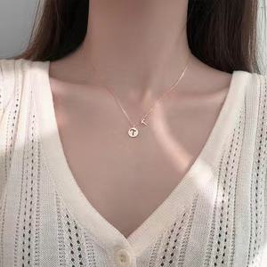 Collana in <span class=keywords><strong>argento</strong></span> sterling 925 collana con lettere iniziali a-z con ciondolo di 26 lettere collana di gioielli di moda - Product Image 5