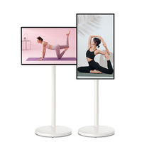 27 32 "Système Android 12 4 + 64Gb Écran tactile Tablette portable à écran tactile Écran TV intelligent Moniteur Affichage Télévision avec batterie