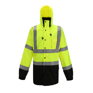 <span class=keywords><strong>Veste</strong></span> imperméable de haute qualité avec bande réfléchissante <span class=keywords><strong>Gilet</strong></span> réfléchissant à manches longues avec logo personnalisable - Product Image 2