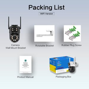 Cámara de Seguridad WiFi <span class=keywords><strong>ICSEE</strong></span> 6MP, Doble Lente, PTZ, CCTV, IA, con Detección Humana IP66 para Interiores y Exteriores, Superventas - Product Image 6