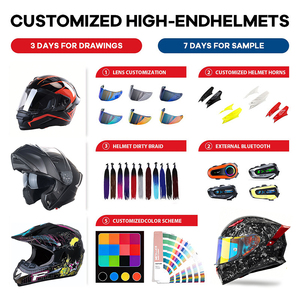 Casco de Moto con Doble Visor, Protección Solar Interior Antivaho, Casco de Motocicleta Modular Abatible Unisex para Turismo - Product Image 6
