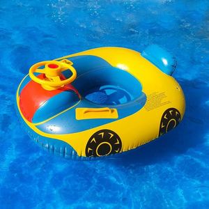 Bouée de bain gonflable pour bébé avec volant, siège sécurisé pour la piscine - Product Image 3