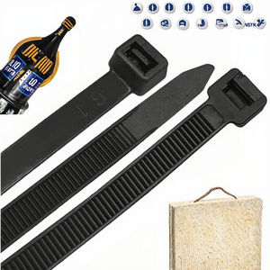 Bridas de nailon ecológicas de venta directa de fábrica, duraderas, autoblocantes, marca RCR, 3*100mm, negro natural, precio económico - Product Image 2