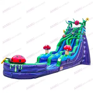 Mushroom Kingdom Water slide forest inflatable with Pool inflatable water slide Commercial for kids