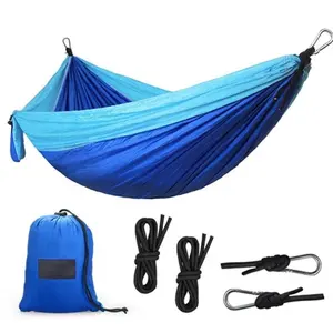 2024 vente chaude extérieur Camping Nylon parachute hamac lit Portable Double personne balançoire hamac chaise