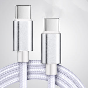 Kabel PD ke USB-C, USB-C 60W 65W 100W 240W, kepang nilon Tipe C 3 kaki 6 kaki 10 kaki - Product Image 2