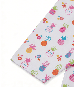 Ensemble de pyjama court extensible pour enfants 2026 Kissy Love Pineapple Paradise - Product Image 4