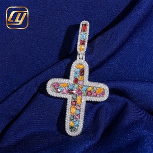 Pendentif Croix en Or Véritable 10K 14K CHOYUE Hip Hop Lab Grow Diamond, Bijoux Fins Hip Hop Buss Down - Product Image 6