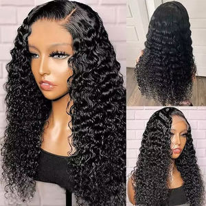 Vente en gros pas cher 40 pouces cheveux humains vietnamiens <span class=keywords><strong>Afro</strong></span> Deep Wave V Part perruques Blonde 360 Full Hd Full Lace Front livraison gratuite - Product Image 2