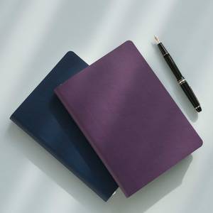 Buku catatan kulit A5 personalisasi, perencana gaya Ins serbaguna dengan kotak bergaris halaman kosong hadiah untuk dicatat - Product Image 2