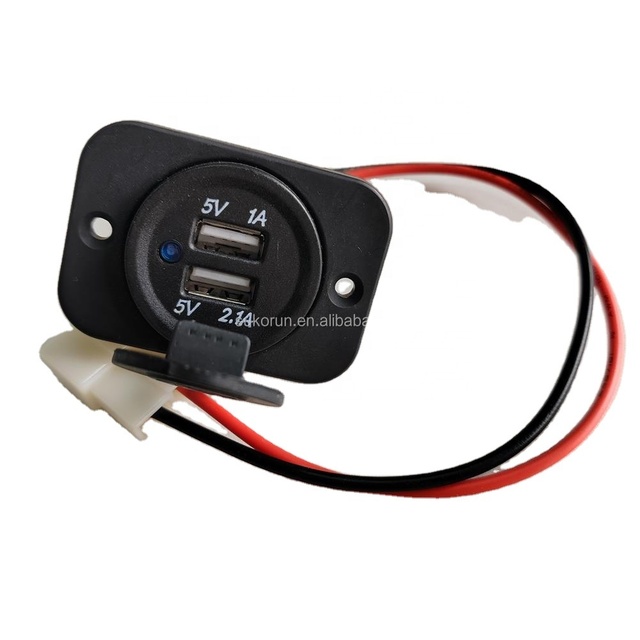 Bus Charger 1A 2.1A 3A Dual Port BUS Seat USB Charging Port 12V 24V USB Socket Factory Price