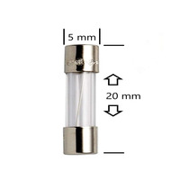 Fusible électronique automobile à soufflage lent en verre transparent 1,5A 250V 5*20mm