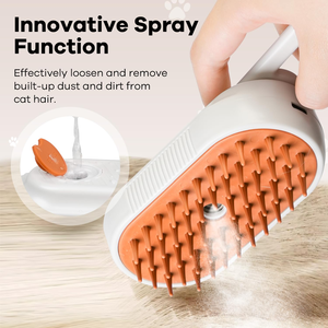Cepillo de Aseo para Mascotas 3 en 1 con Vapor, Autolimpiante, Actualización 2026, Cerdas de Silicona Antiestáticas, Masaje, Pulverizador, Peine para Pelo Largo y Corto de Perros y Gatos - Product Image 2